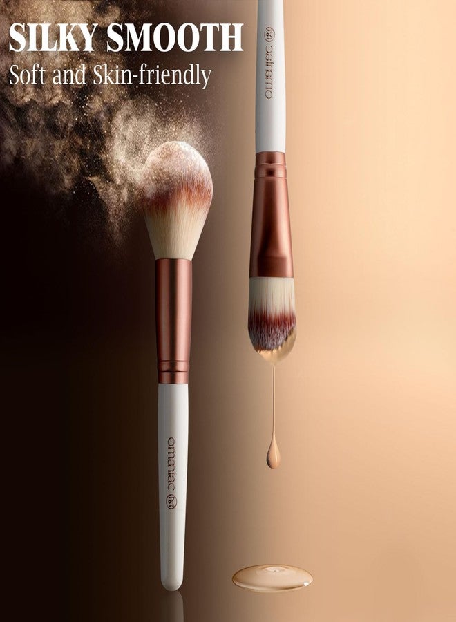 OMANIAC Makeup Brush Set, 20Pcs Professional Makeup Brushes for Foundation, Powder, Eyeshadow, Concealer Cream, Blush Buffe etc, with White Makeup Brushes Kit Case - Image 5